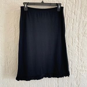 Ann Taylor Black Wool Blend Midi Skirt Size 4